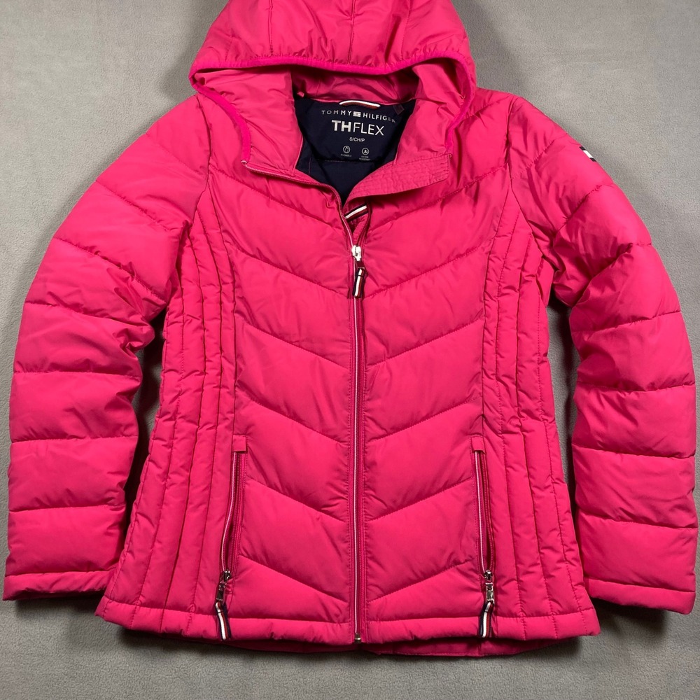 Tommy Hilfiger puffer Womens Size Small Pink TH Flex Solid